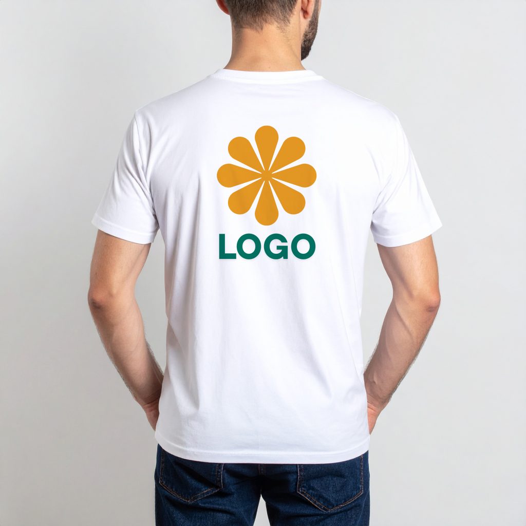 logo tył Miejsce nadruku, nadruk z tyłu, logo na plecach, logo z tyłu, Warszawa, neonadruki